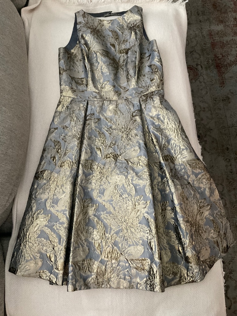 Eliza J Metallic Floral Cocktail Dress